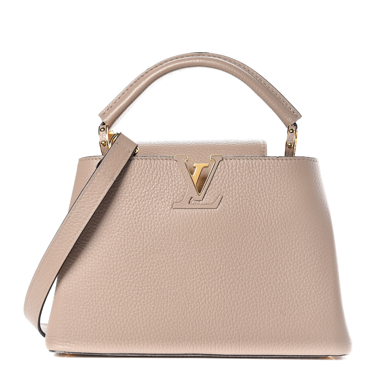 LOUIS VUITTON Taurillon Capucines BB Galet 358441