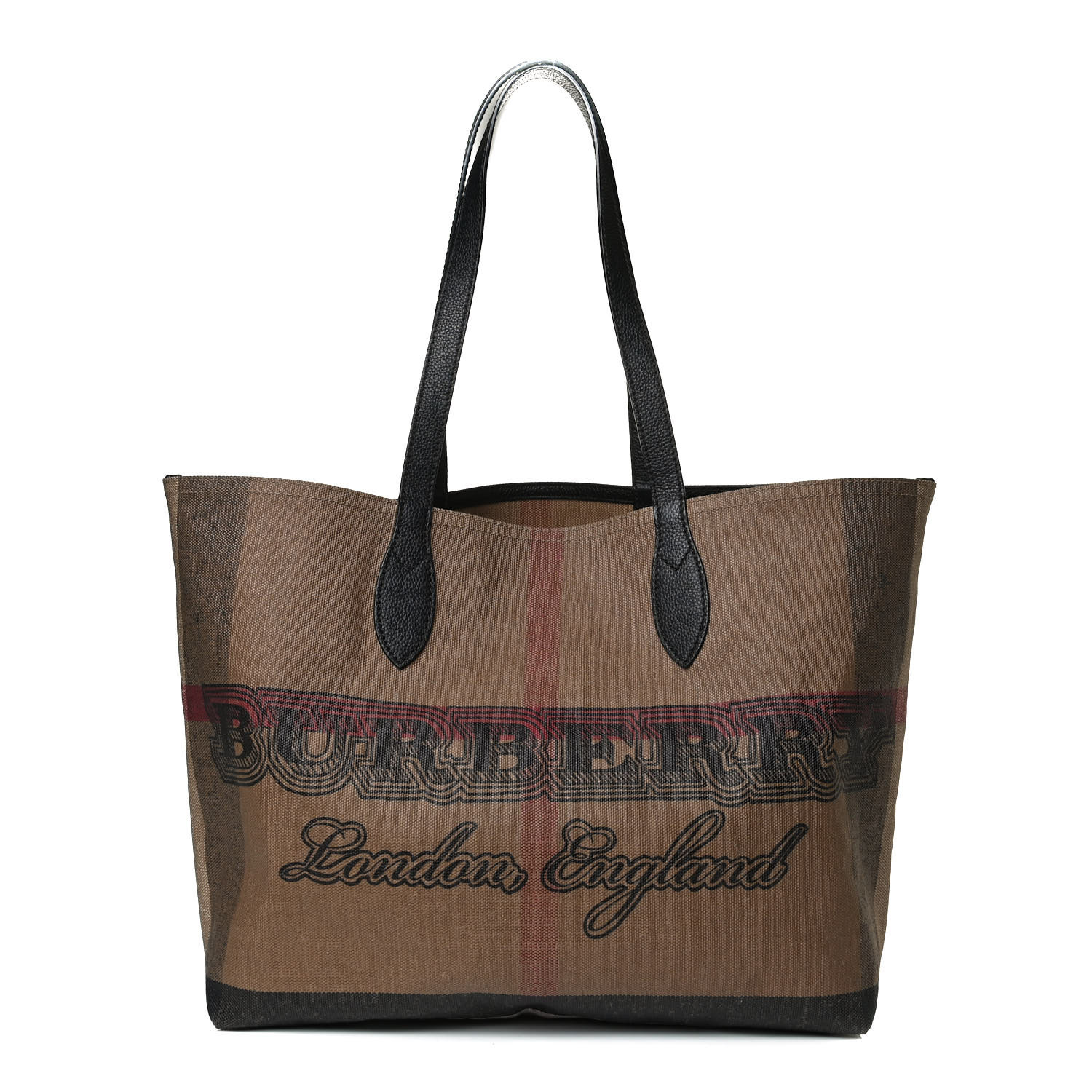 burberry coated canvas tote