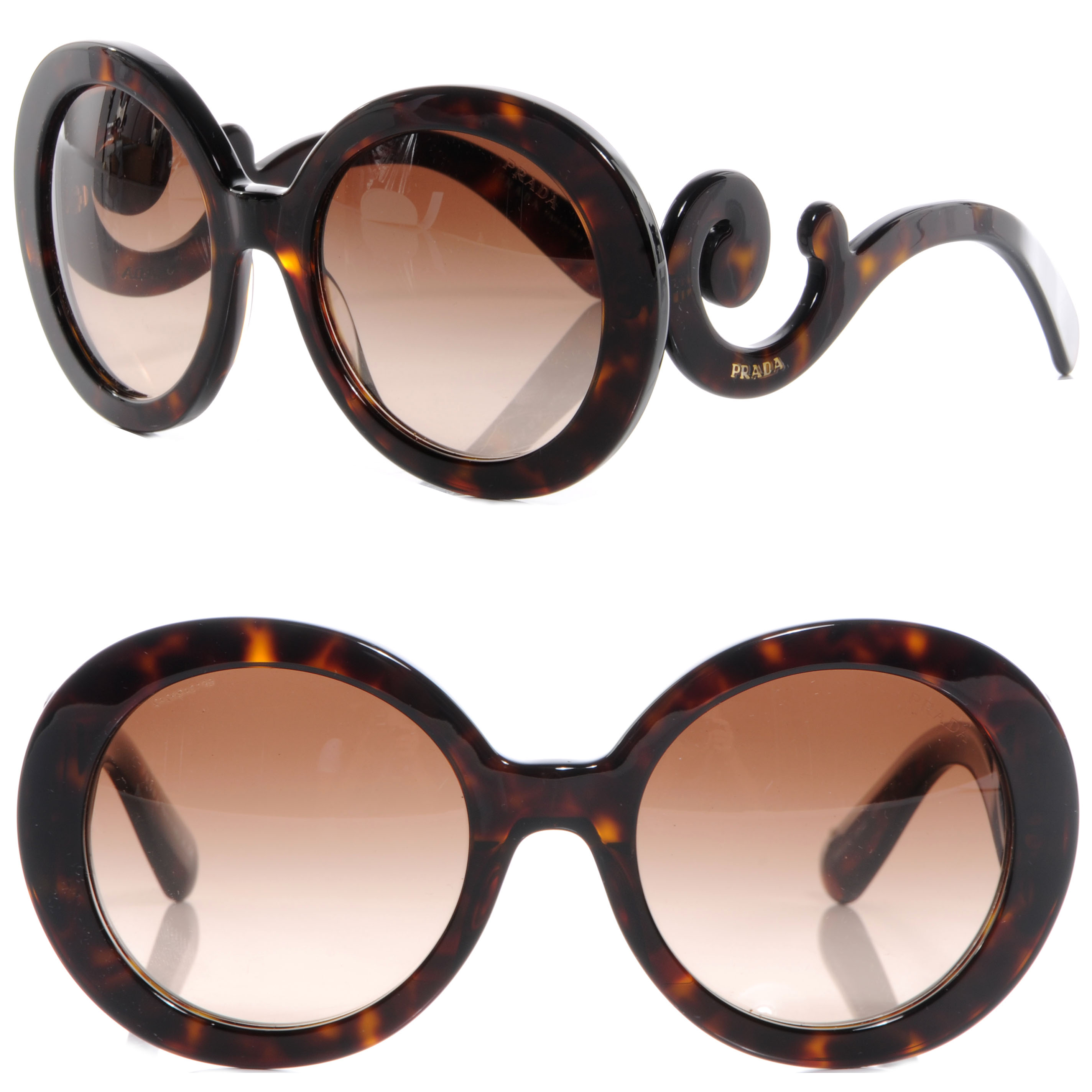 PRADA Baroque Sunglasses SPR 27N Tortoise 62003