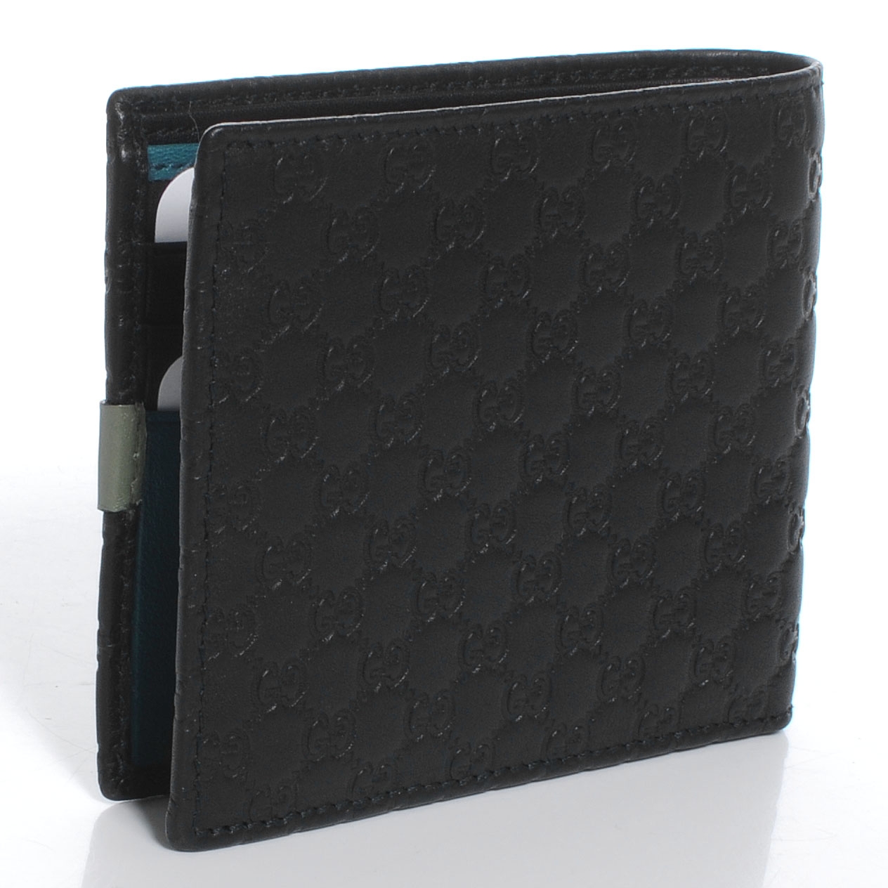 GUCCI Guccissima Mens Bi-Fold Wallet Black 50118