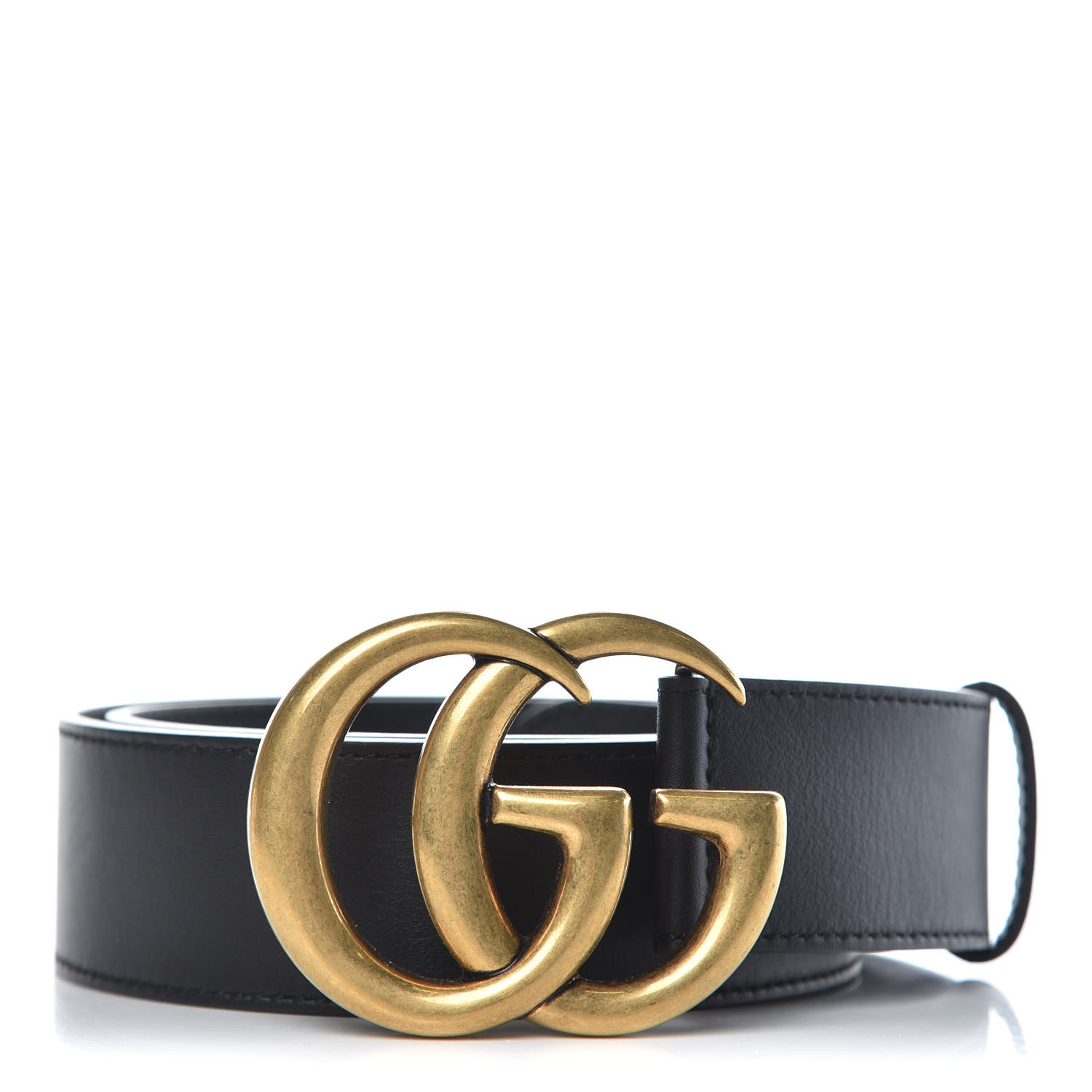 GUCCI Calfskin Marmont Belt 80 32 Black 