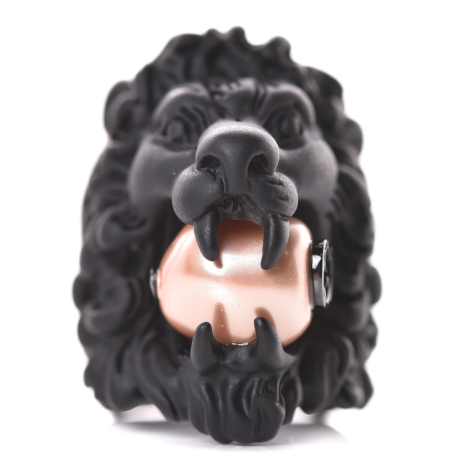 gucci black lion ring