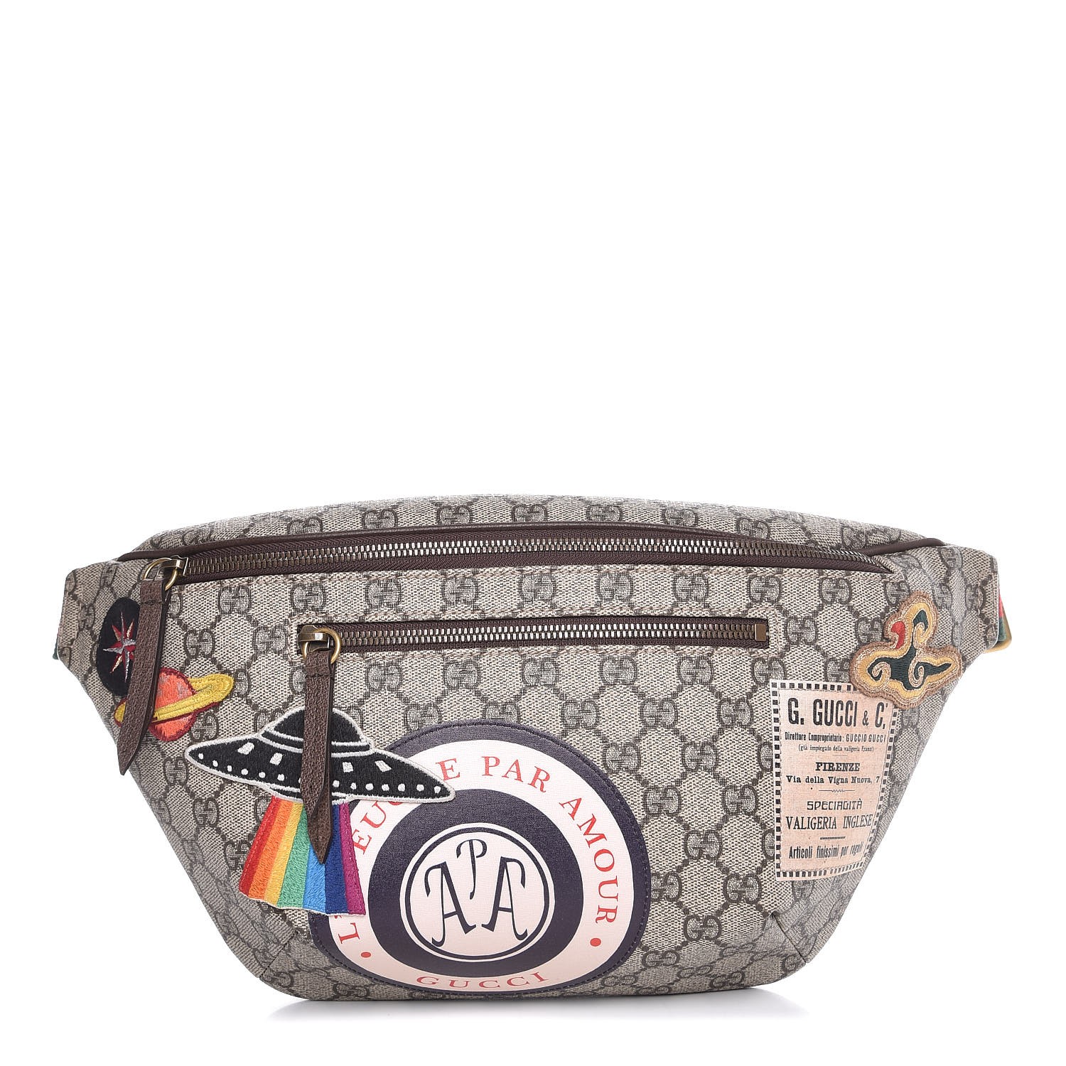 GUCCI GG Supreme Monogram Courrier Belt Bag 338221