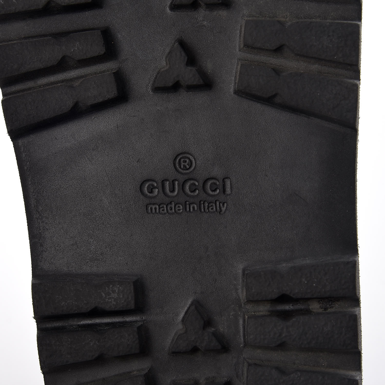 GUCCI GG Supreme Monogram Mens Tiger Slide Sandals 5 Ebony 369588