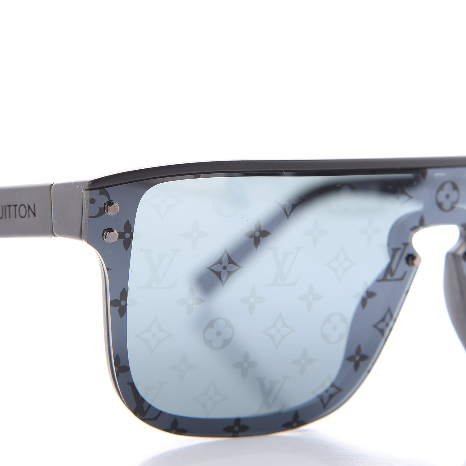 LOUIS VUITTON Monogram Waimea Z1082W Sunglasses Black 454713