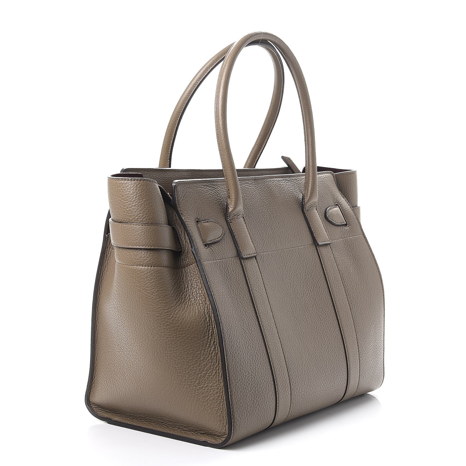 MULBERRY Small Classic Grain Bayswater Zip Tote Clay 266336