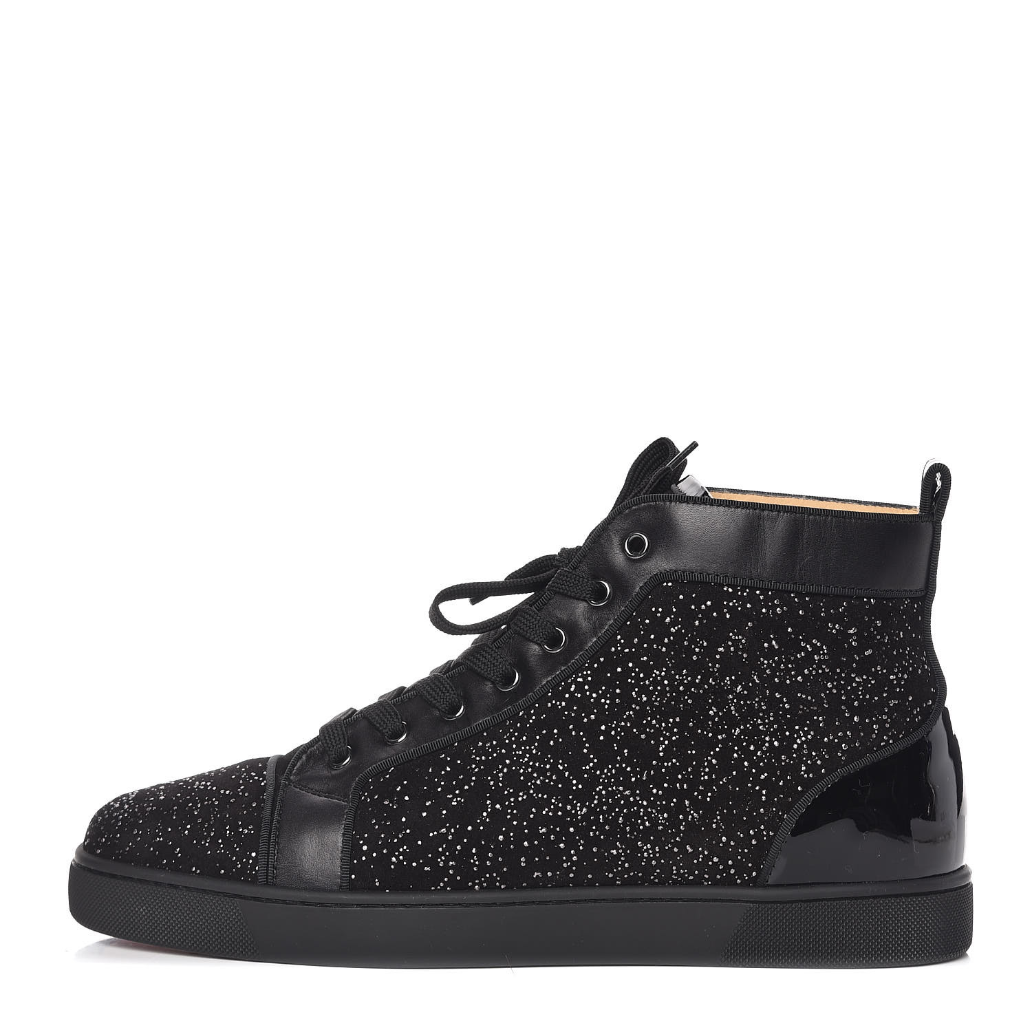 CHRISTIAN LOUBOUTIN Crystal Veau Velours Patent Calfskin Mens Louis ...