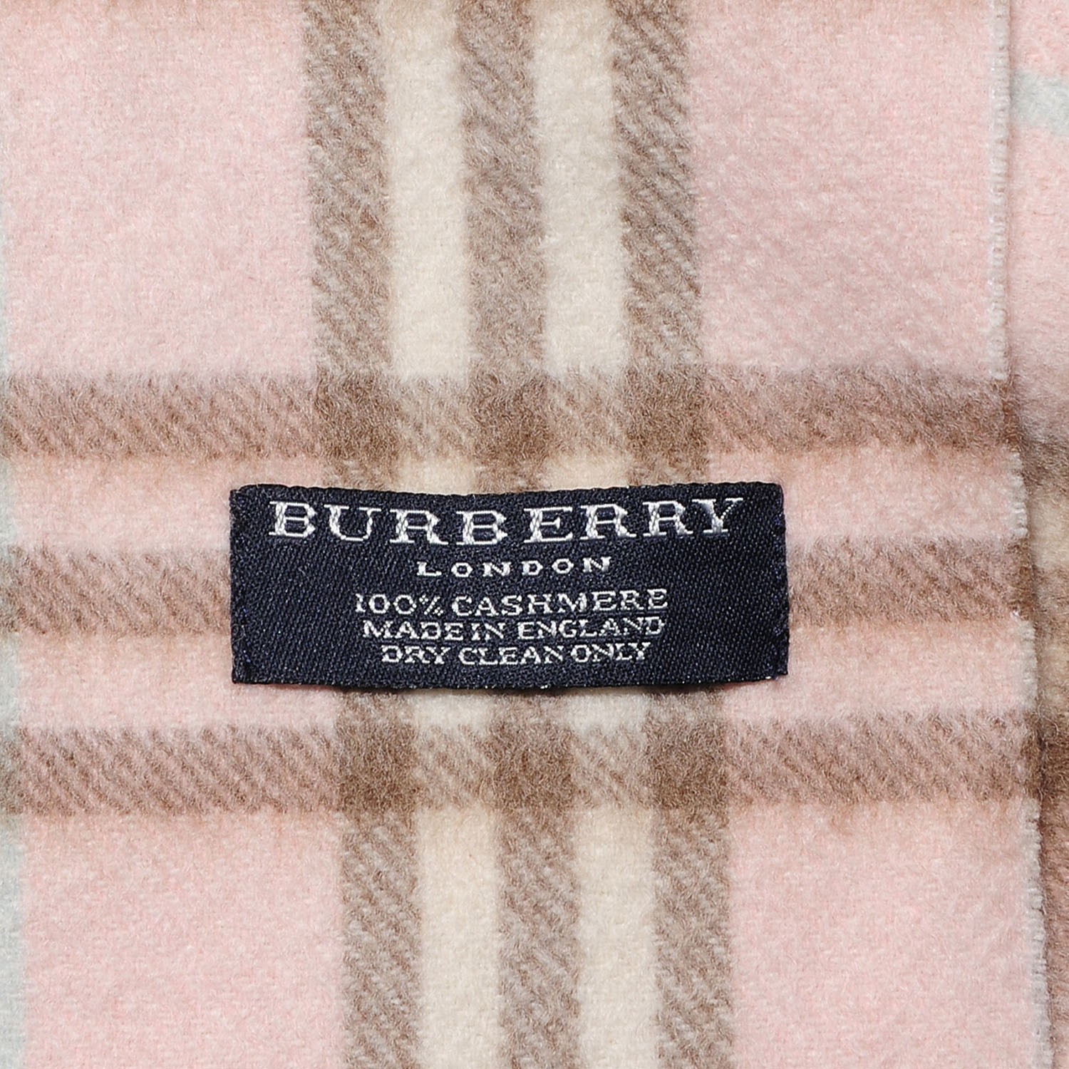 BURBERRY Cashmere Nova Check Scarf Pink 109281 | FASHIONPHILE