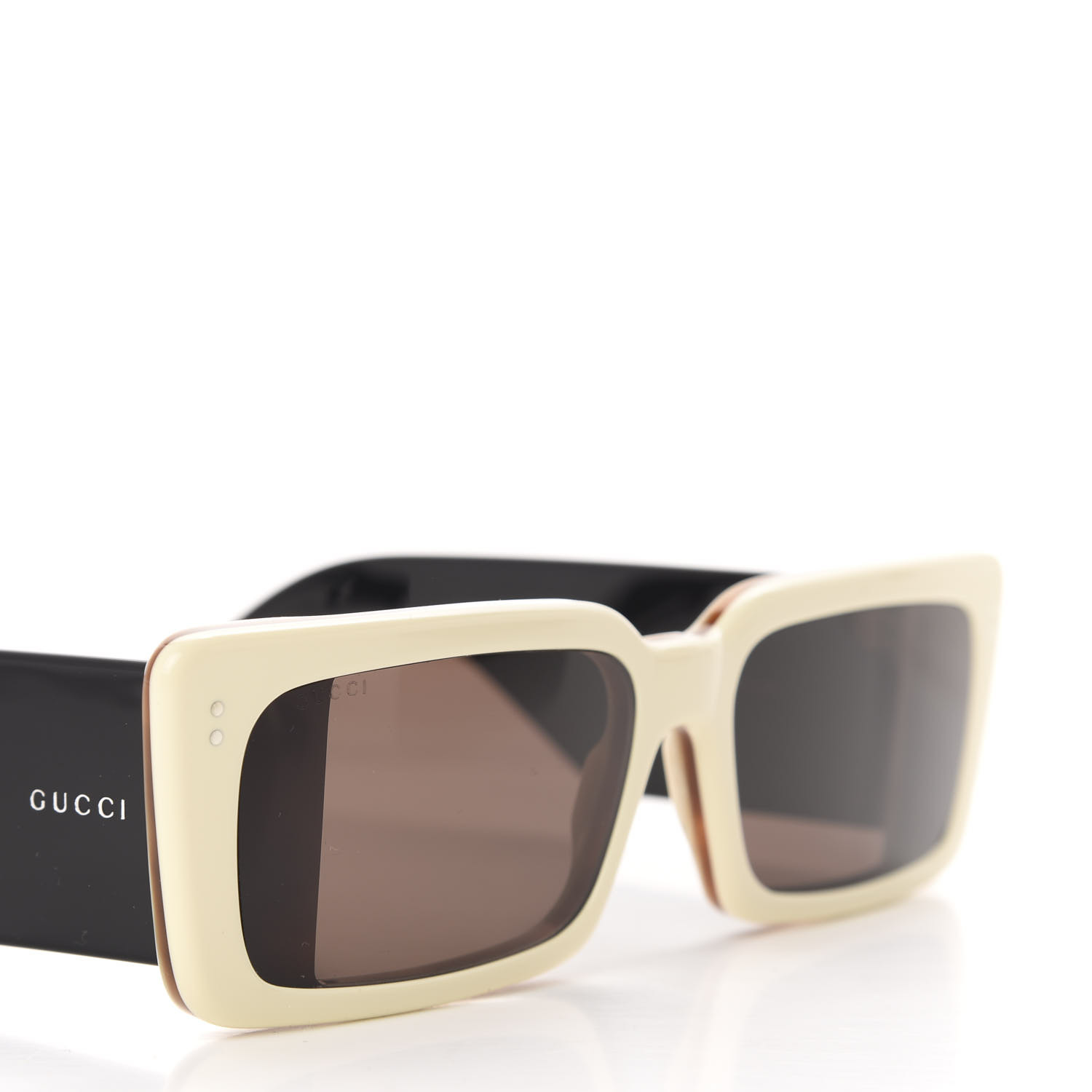 Gucci Acetate Rectangular Flap Gg0543s Sunglasses White Black 640191