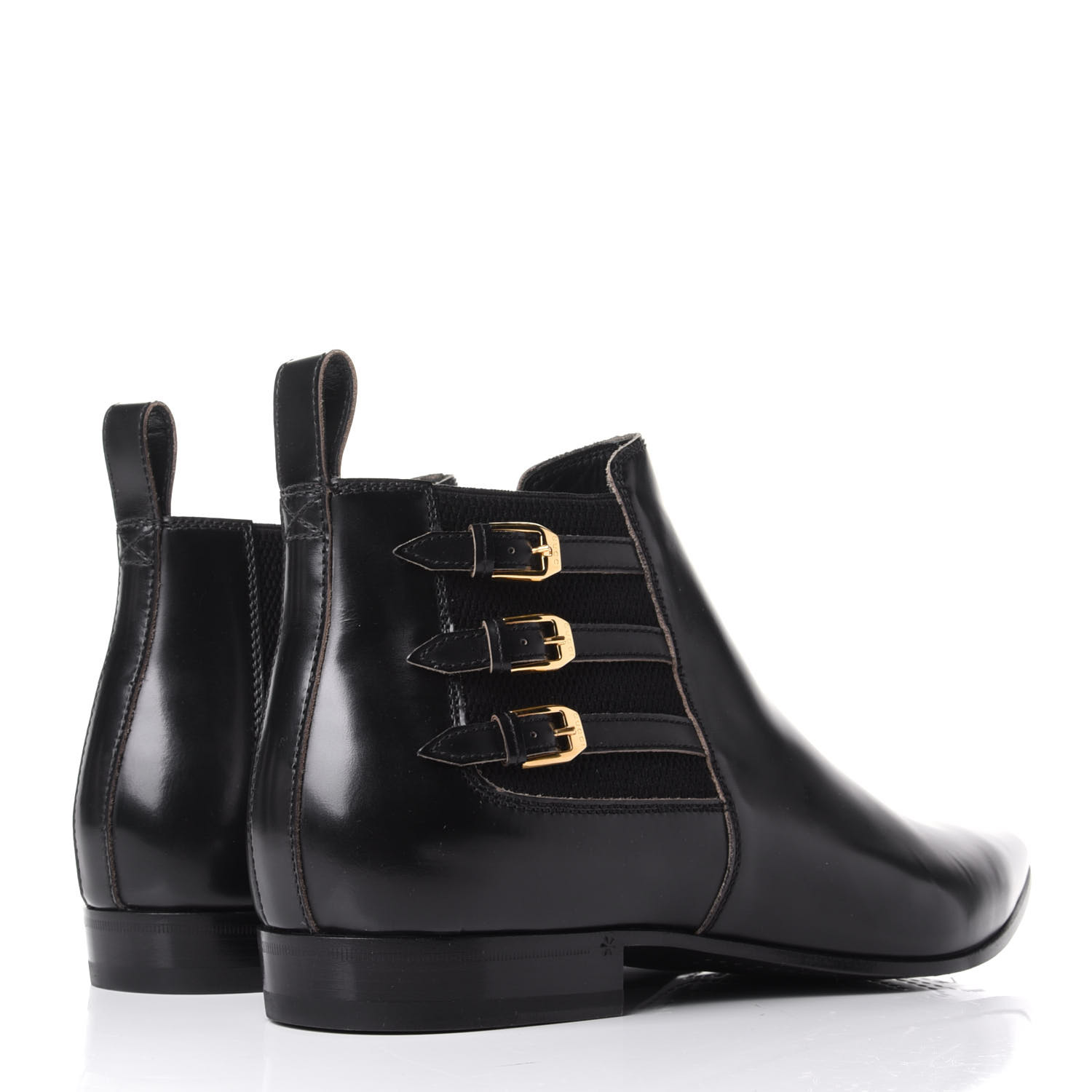 GUCCI Cordovan Lux Mens Ankle Boots 12 Black 771830 FASHIONPHILE
