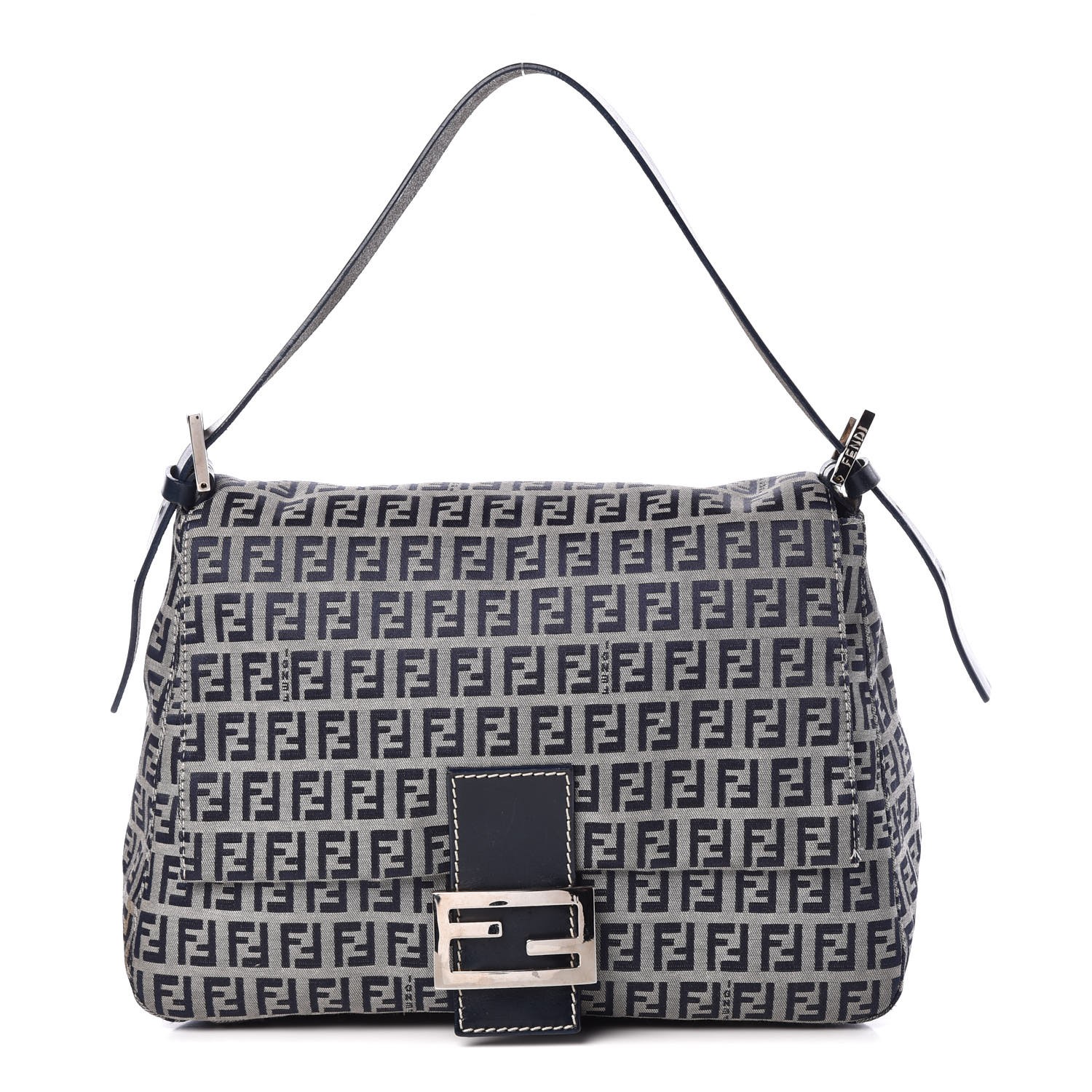 FENDI Zucchino Mama Baguette Blue 329777