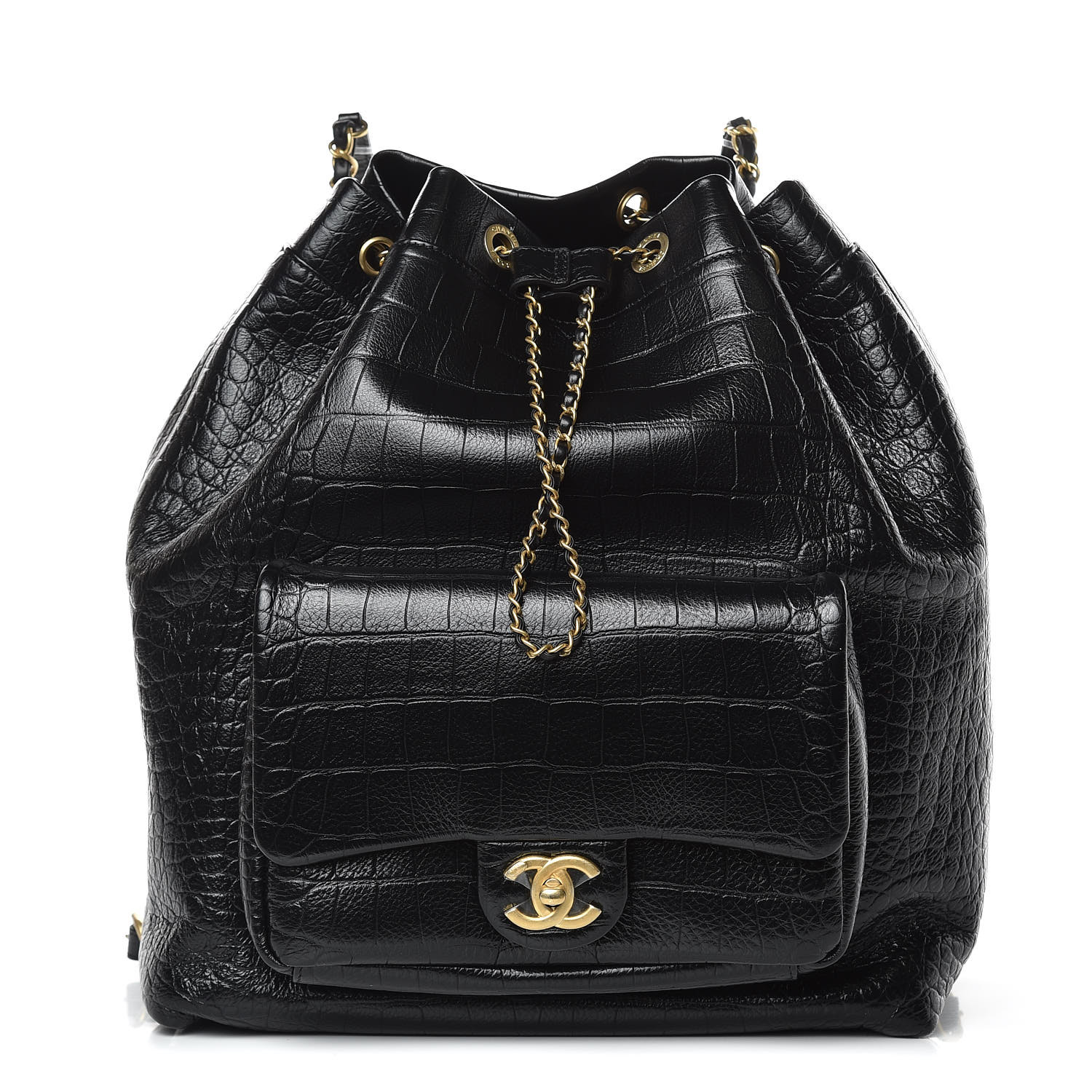 black crocodile backpack