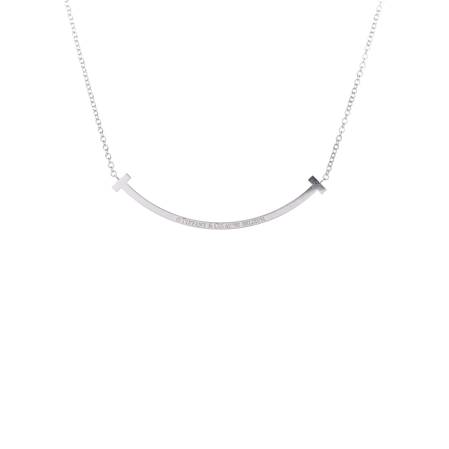 tiffany smile necklace white gold