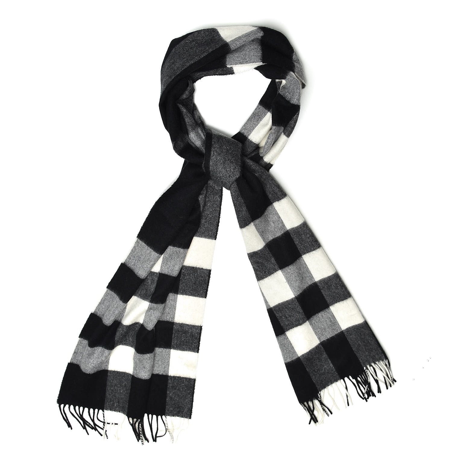 burberry scarf black and white