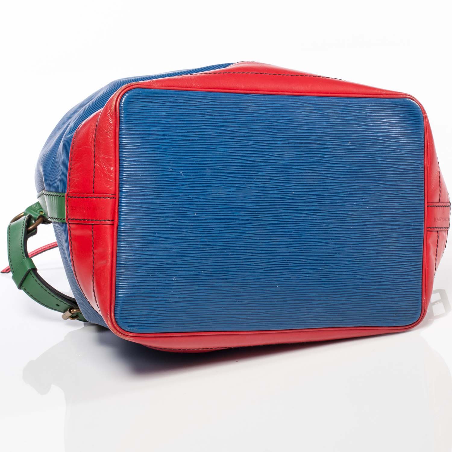 louis vuitton epi colors LOUIS VUITTON Epi Tri-Color Noe Red Blue Green 35847