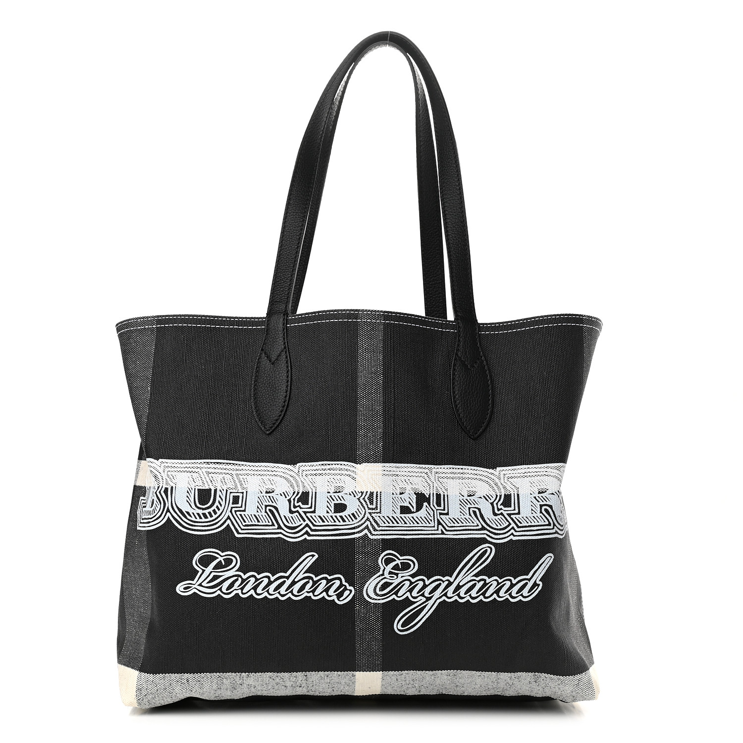 burberry coated canvas tote