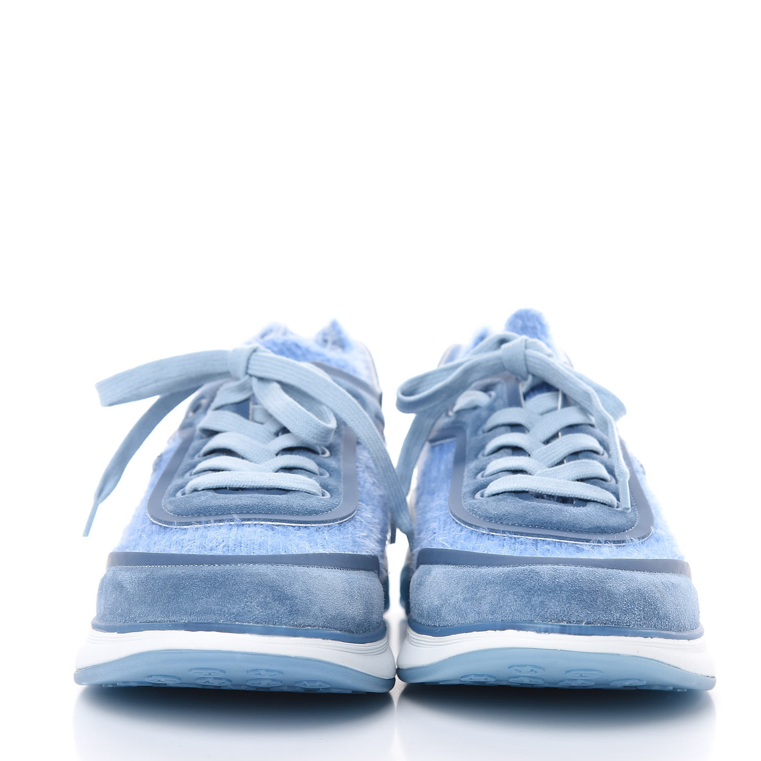 chanel fabric and suede calfskin sneakers