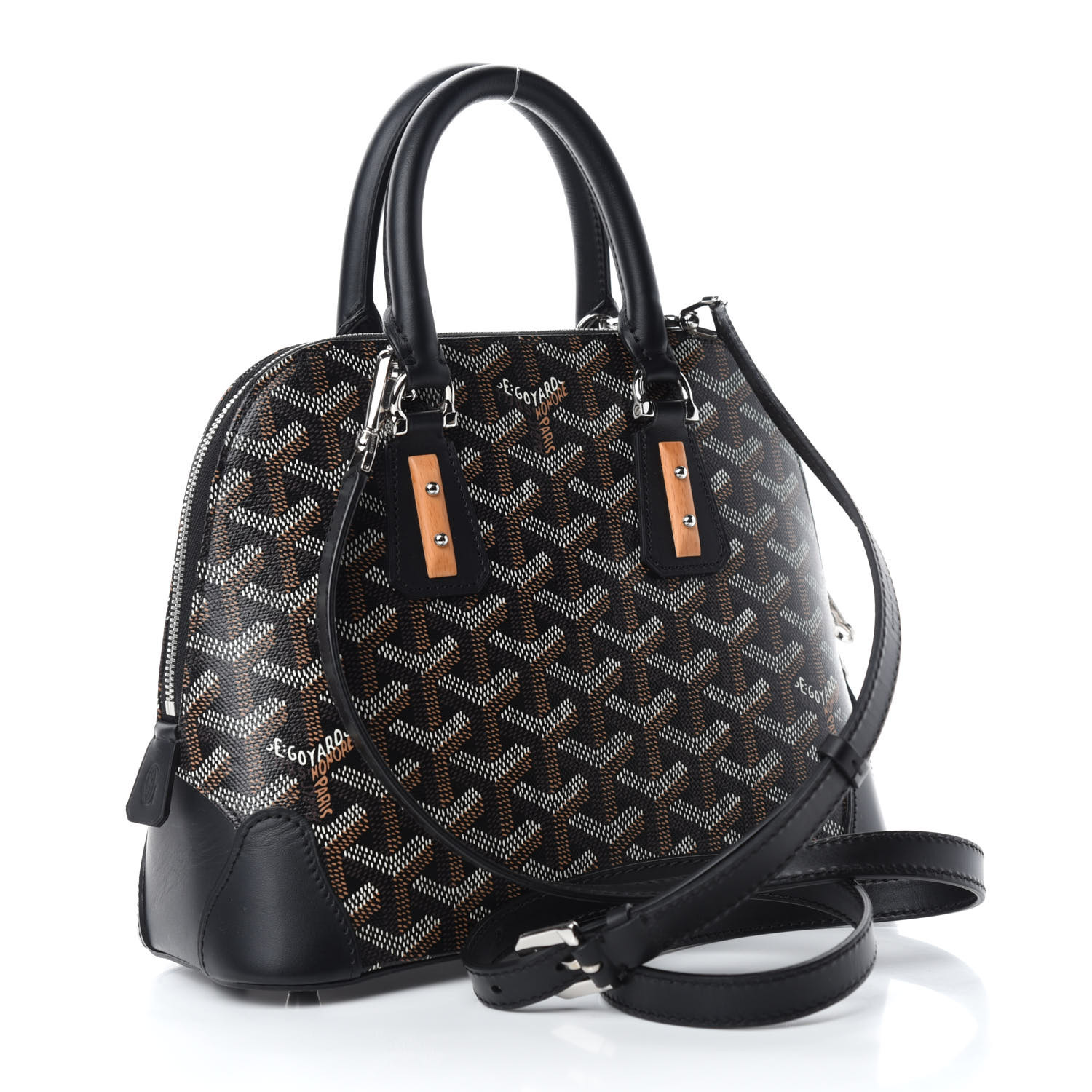 GOYARD Goyardine Mini Vendome Black 754489 FASHIONPHILE