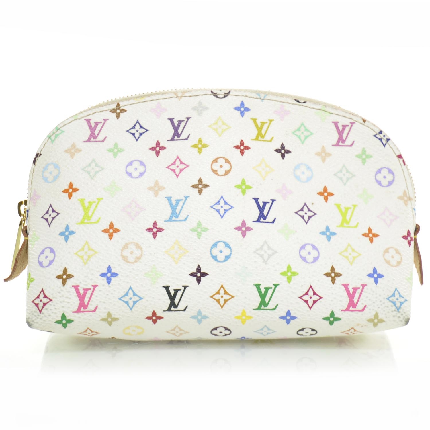 LOUIS VUITTON Multicolor Cosmetic Pouch White 23323