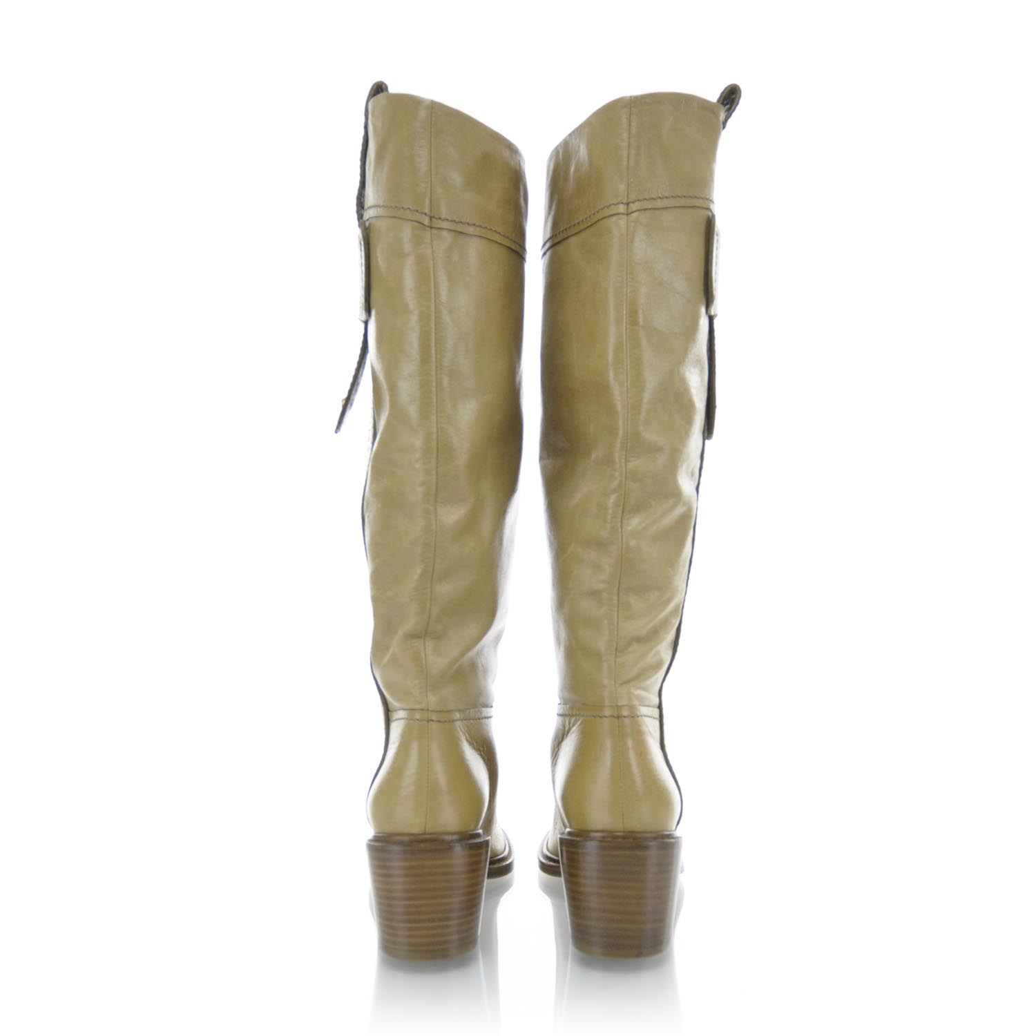 CHLOE Leather Tall Riding Boots 37.5 30127