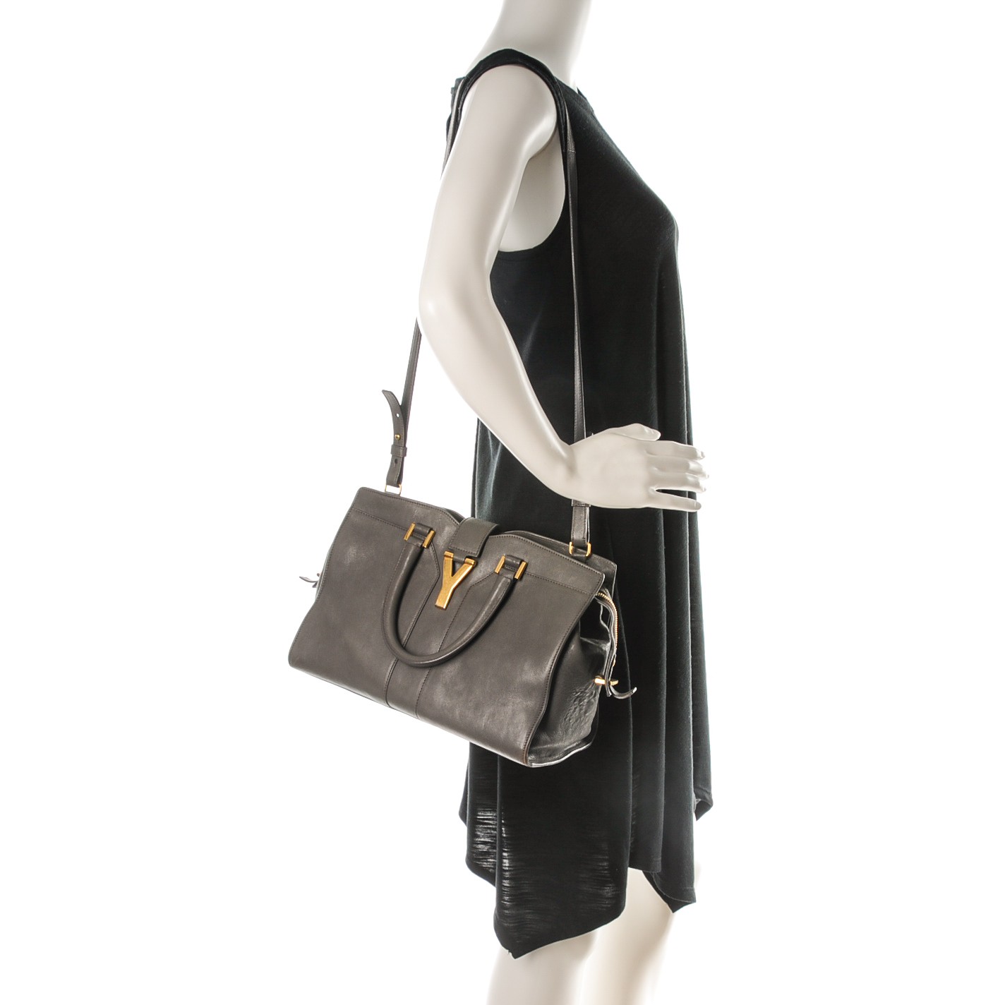 saint laurent mini pac pac in shearling and lambskin