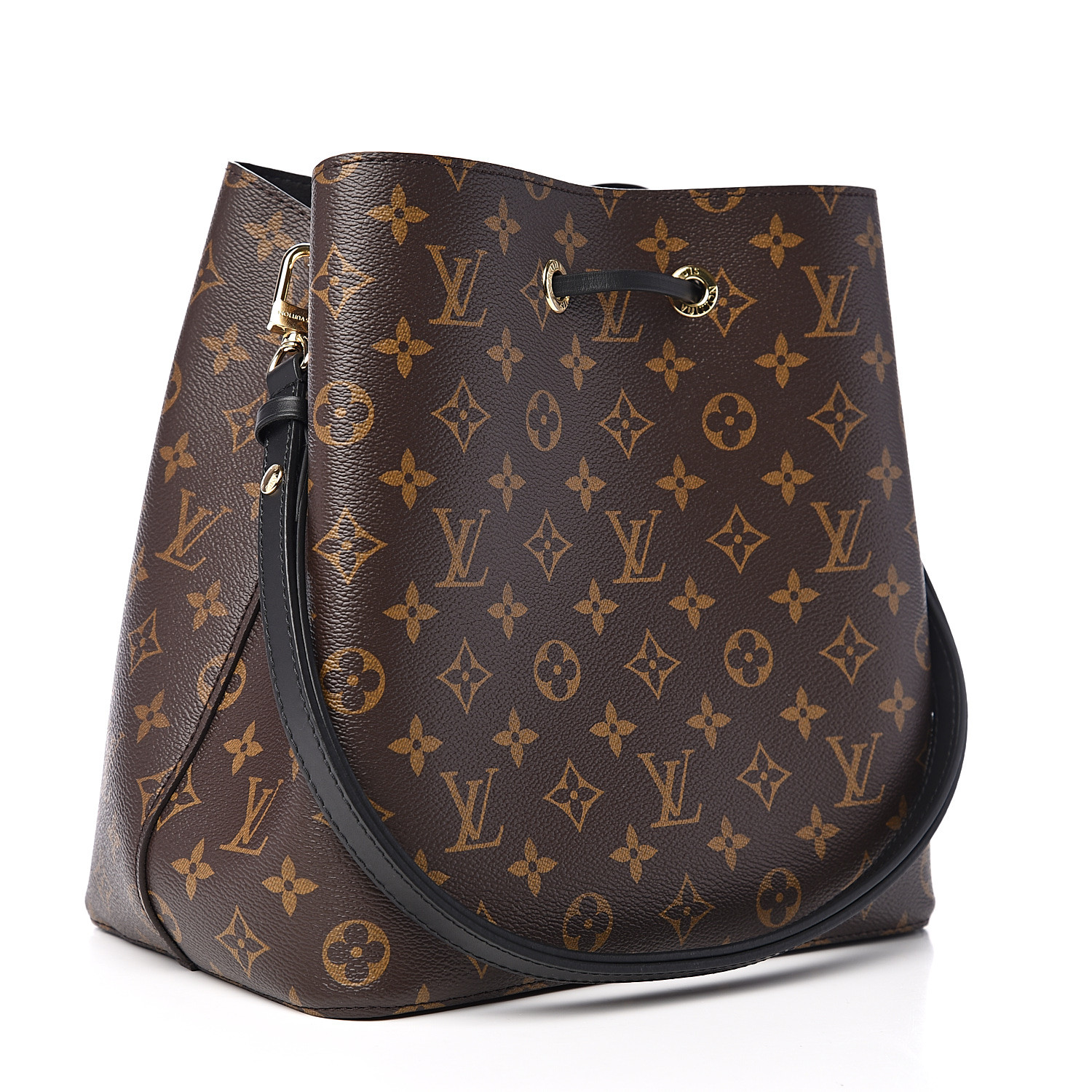 LOUIS VUITTON Monogram Neonoe MM Black 542921