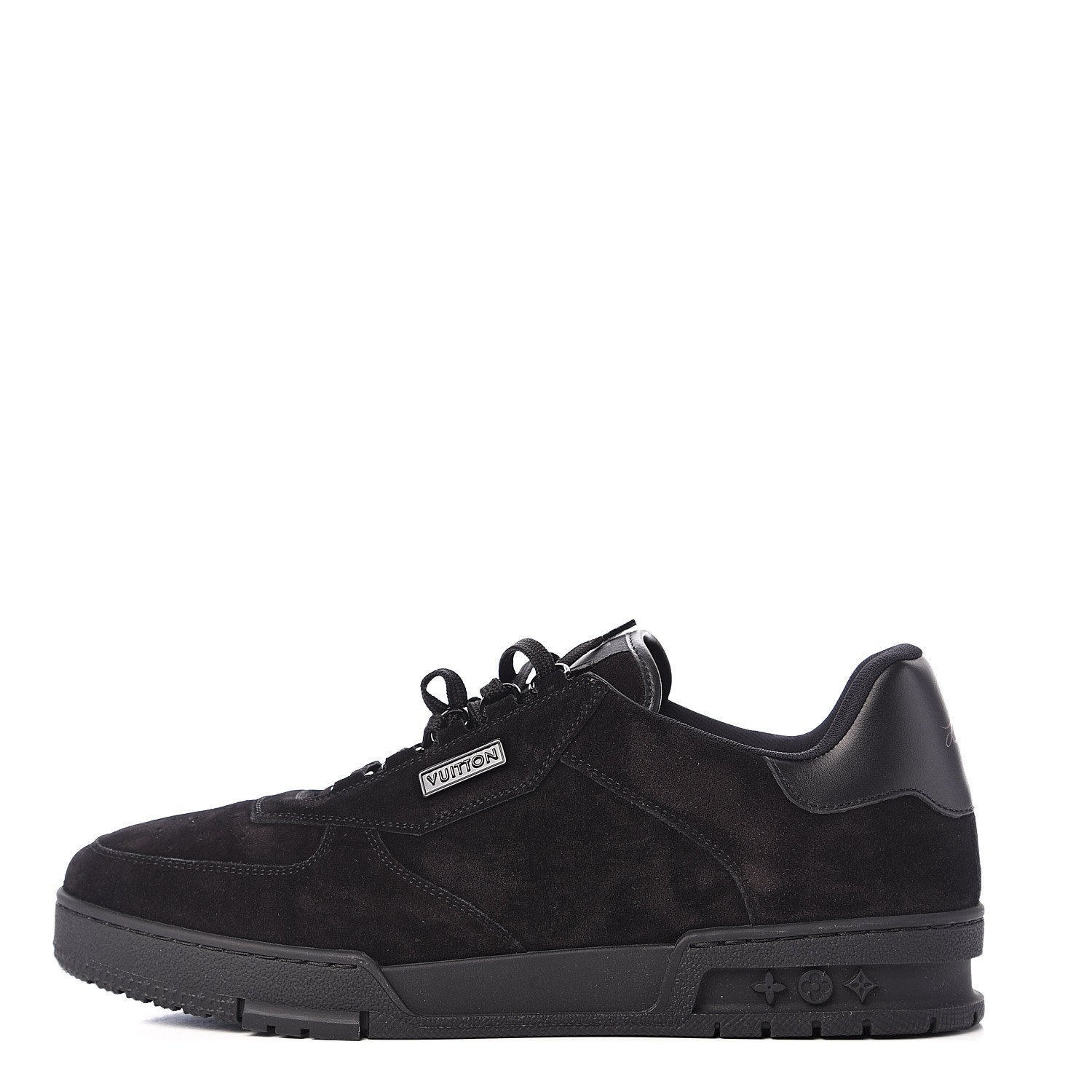 LOUIS VUITTON Suede Uniform Sneakers 9.5 Black 540870 | FASHIONPHILE