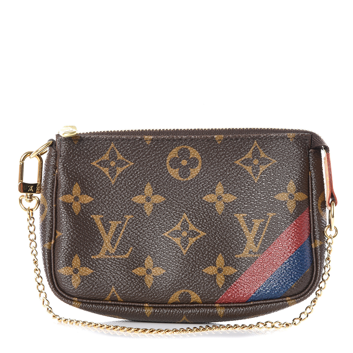 LOUIS VUITTON Monogram My LV Heritage Mini Pochette Accessories Rouge Bleu De France 541146