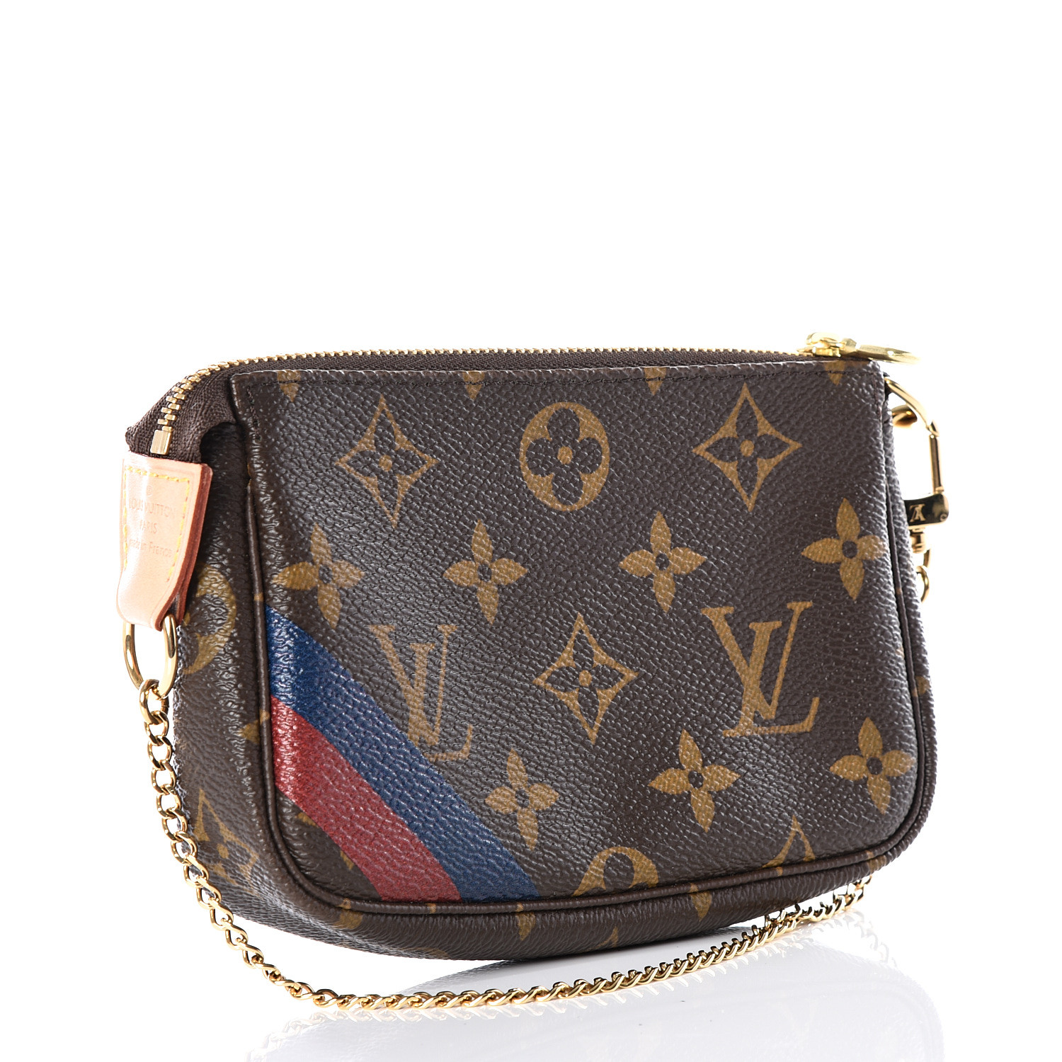 LOUIS VUITTON Monogram My LV Heritage Mini Pochette Accessories Rouge Bleu De France 541146