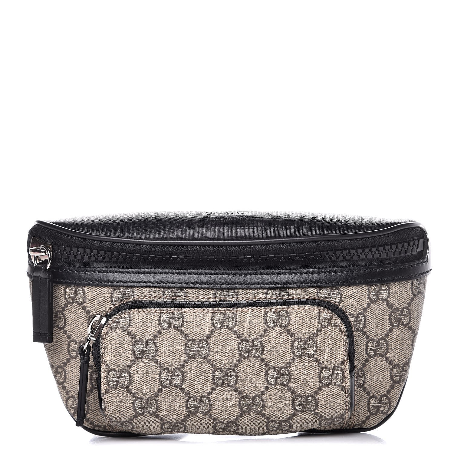 GUCCI GG Supreme Monogram Belt Bag Black 330103