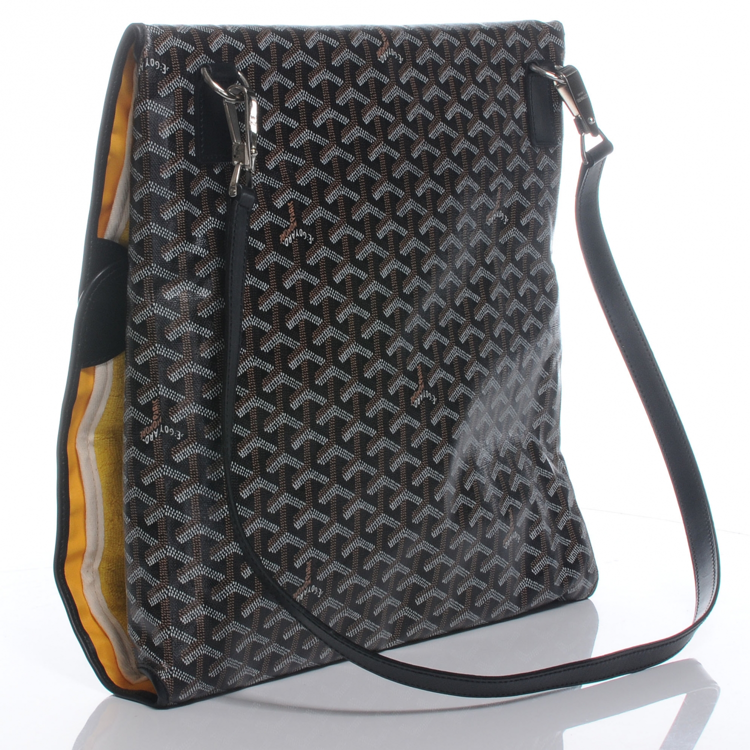 Goyard Goyardine Diaper Bag Changing Pad Black 46050