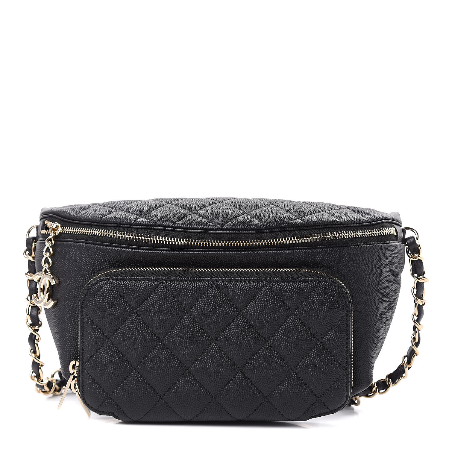 CHANEL Caviar Quilted Business Affinity Waist Belt Bag Black 499286 ...