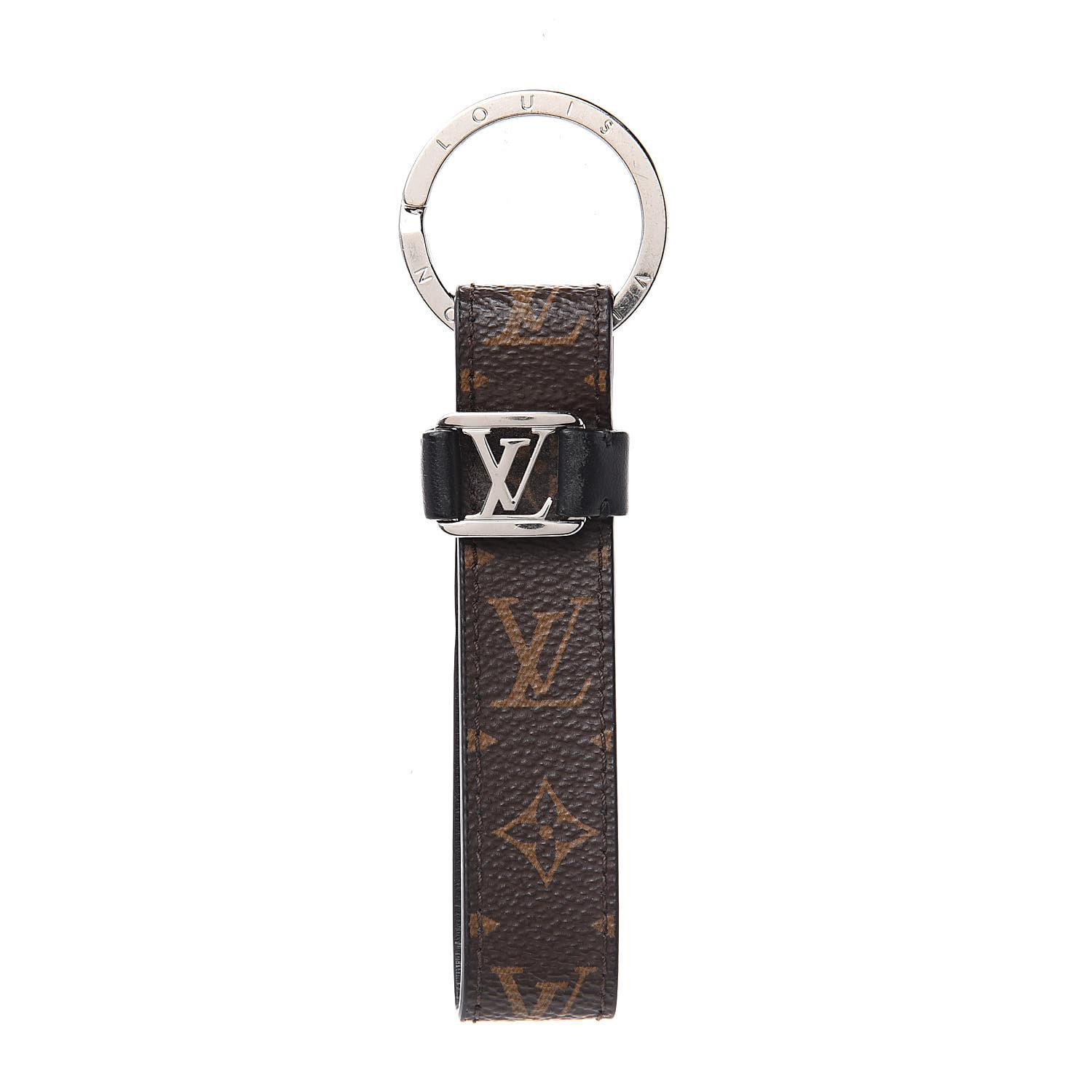LOUIS VUITTON Monogram LV Dragonne Bag Charm Key Holder 499068