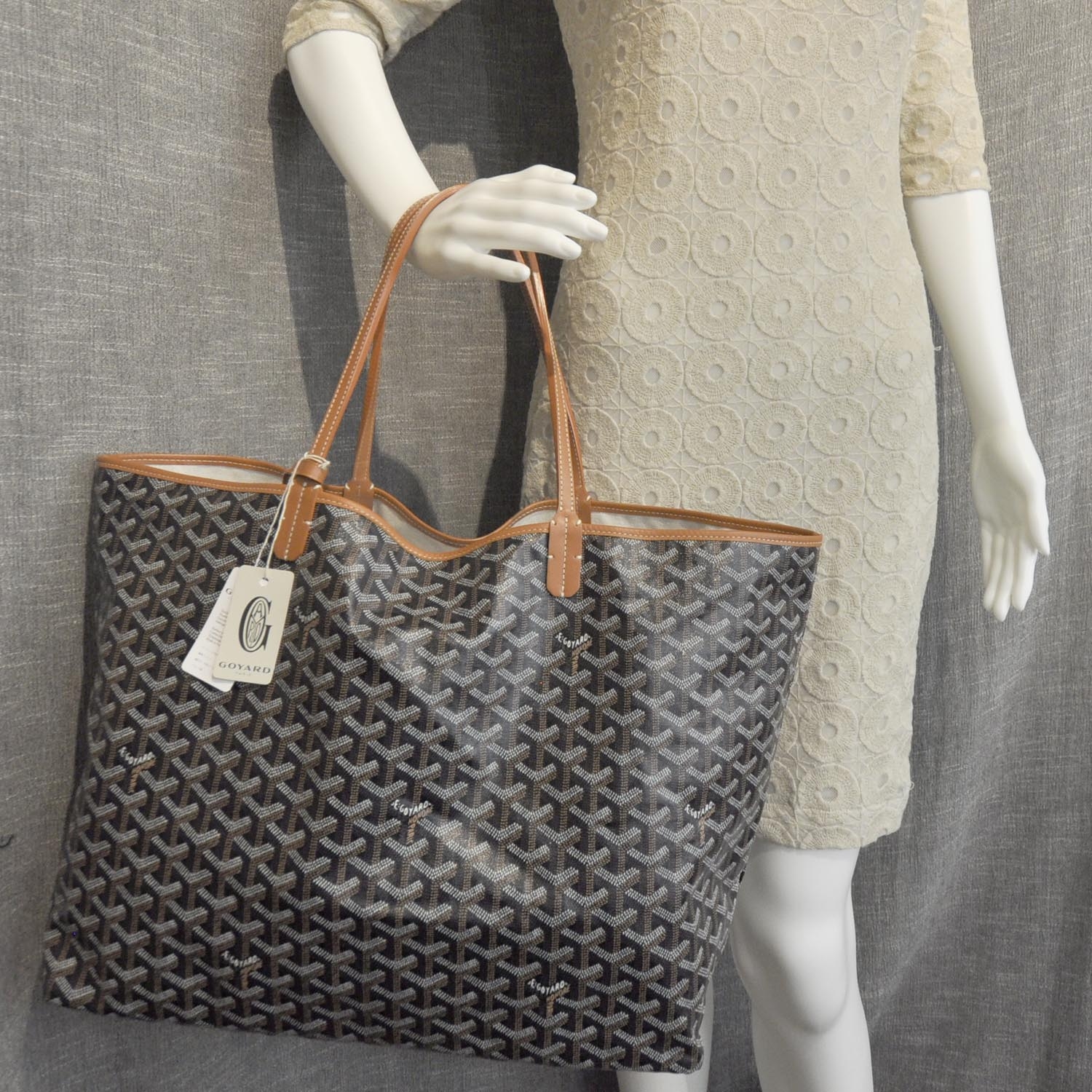 goyard black and tan tote