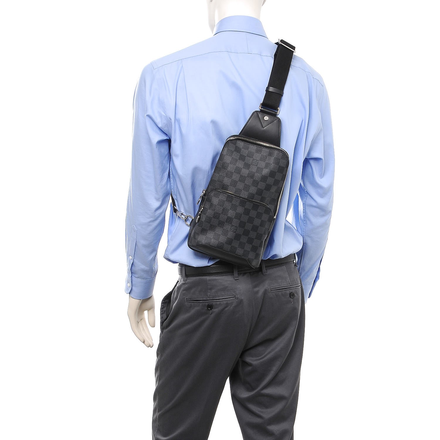 LOUIS VUITTON Damier Graphite Avenue Sling Backpack 271304