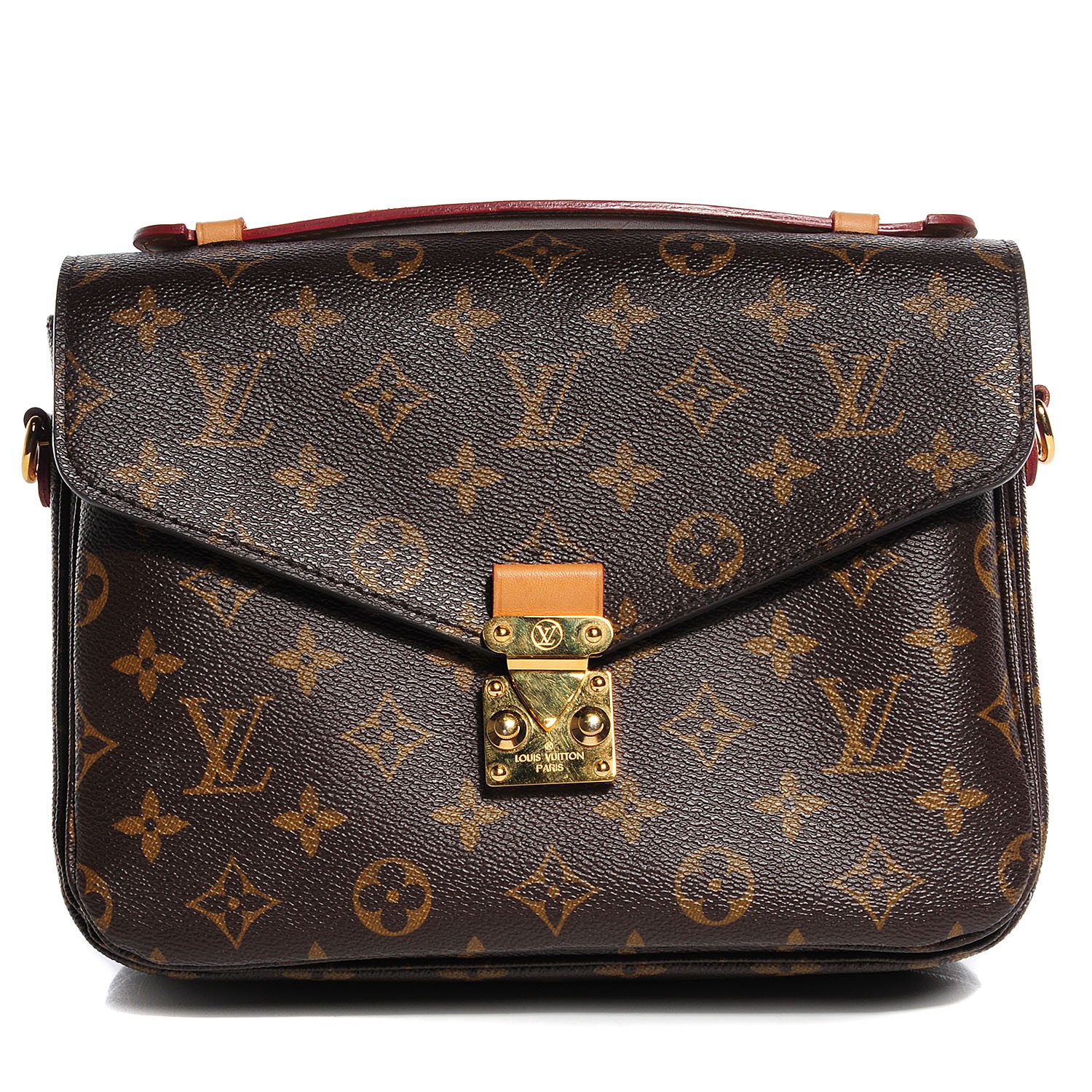 Louis Vuitton Bordeaux Leather Monogram Canvas Surene mm - Handbag | Pre-owned & Certified | used Second Hand | Unisex