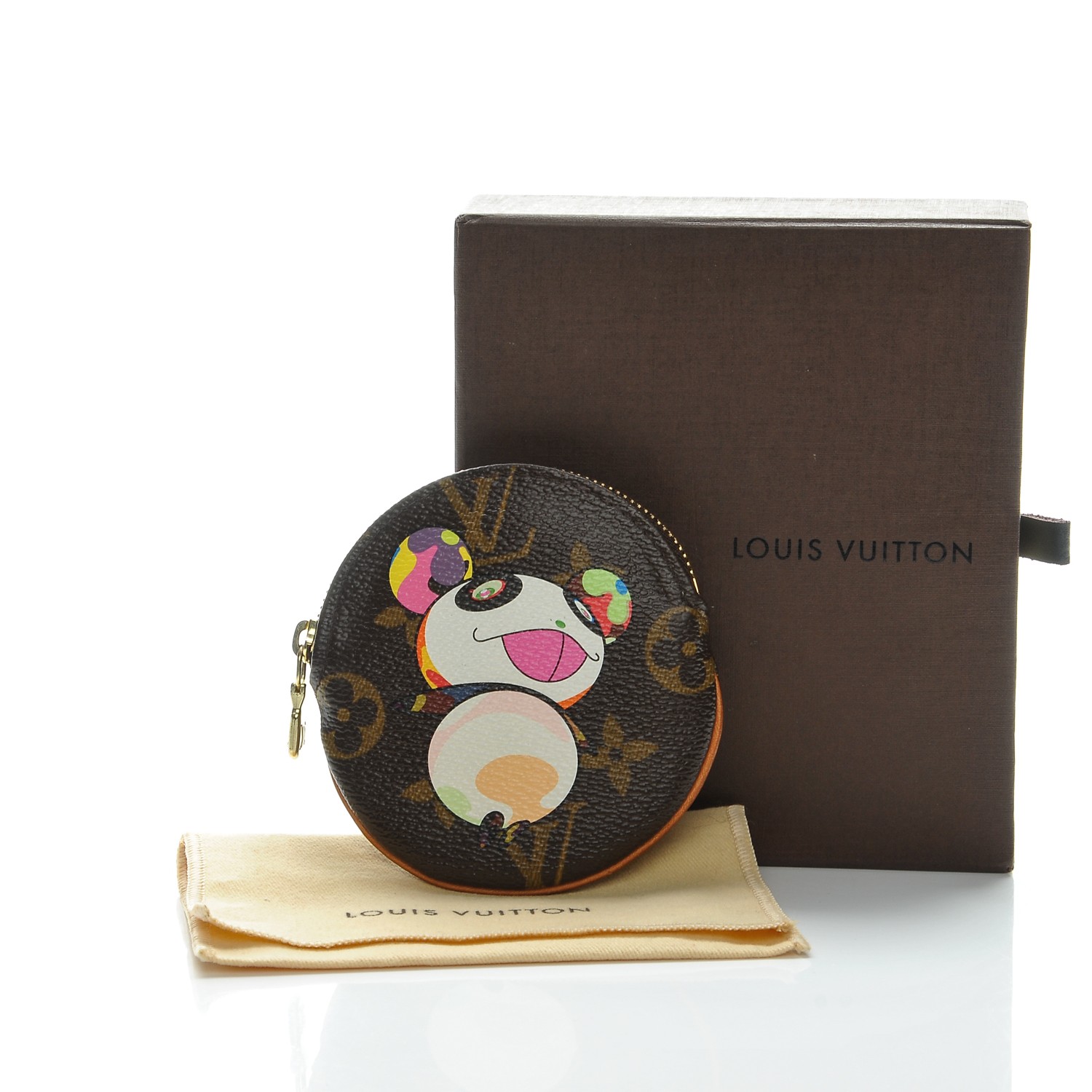 LOUIS VUITTON Monogram Murakami Panda Round Coin Purse 201619