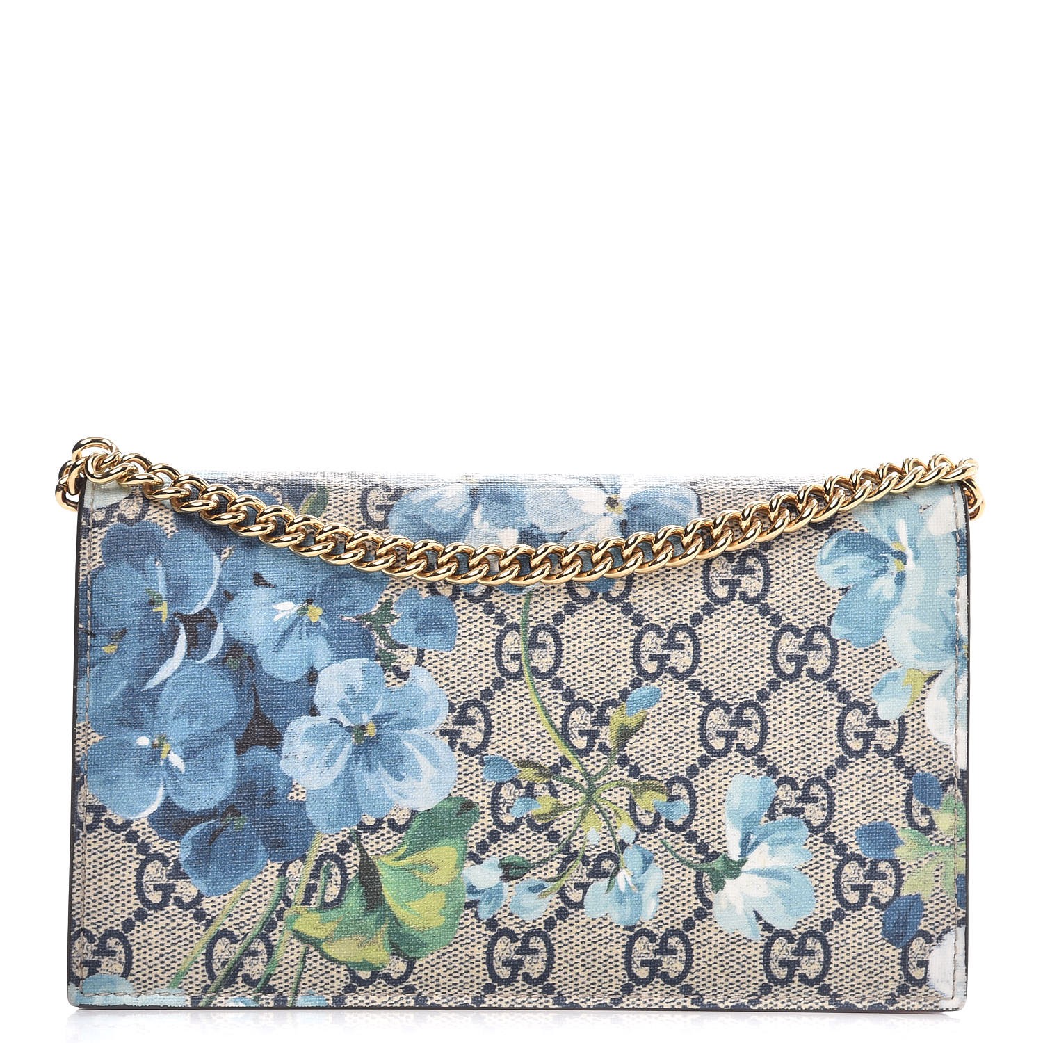 gucci blue flower wallet