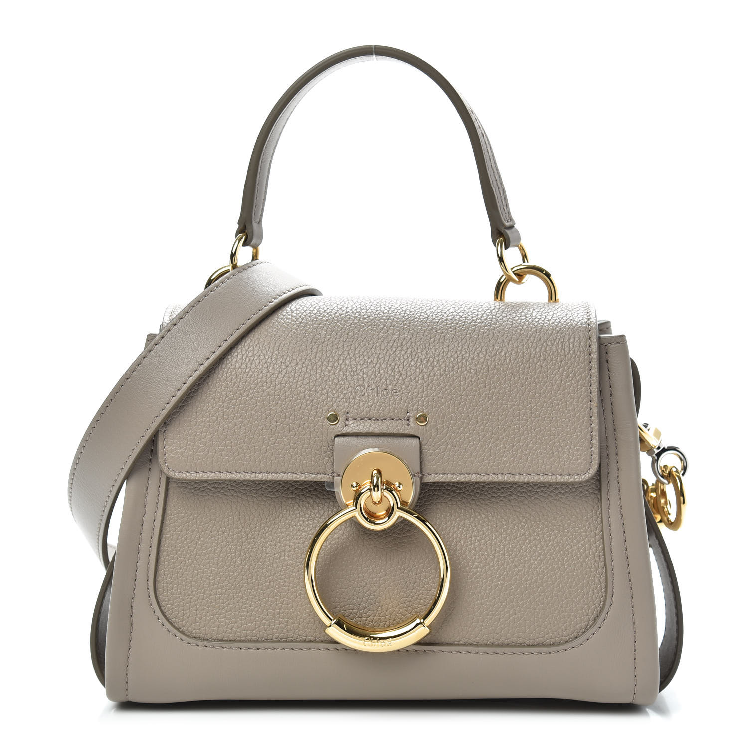 CHLOE Calfskin Mini Tess Day Bag Motty Grey 711387 | FASHIONPHILE