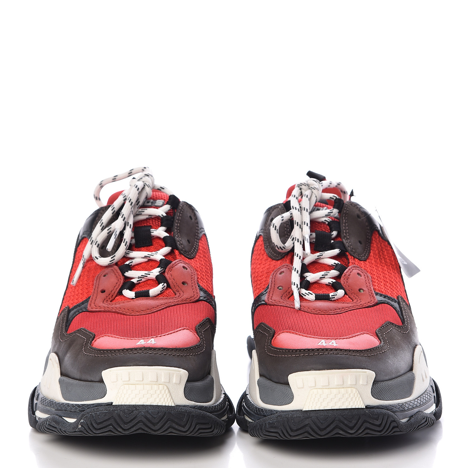 mens triple s leather and mesh trainers