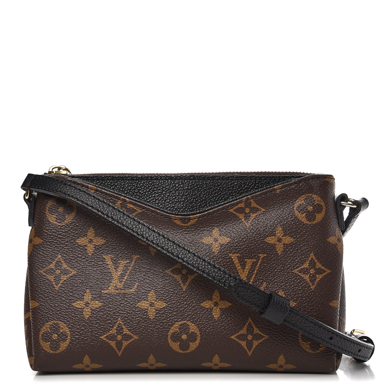 LOUIS VUITTON Monogram Pallas Crossbody Black 253344