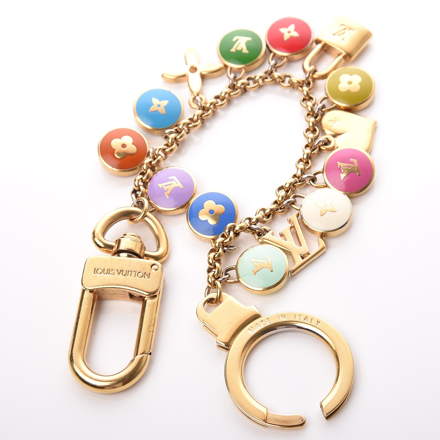 LOUIS VUITTON Pastilles Key Chain Bag Charm Multicolor 253496