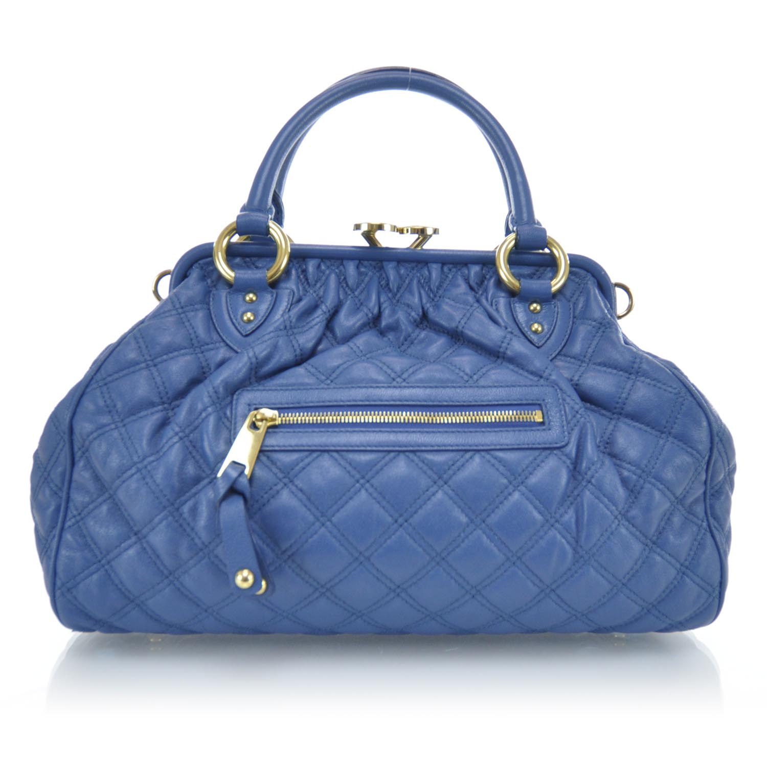 MARC JACOBS Quilted Leather Stam Marine 30197 | FASHIONPHILE