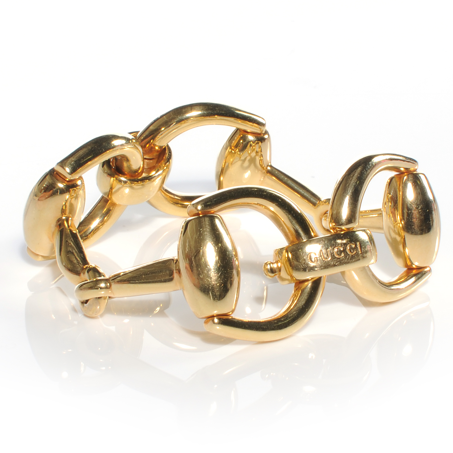 GUCCI 18K Gold Horsebit Bracelet 41189