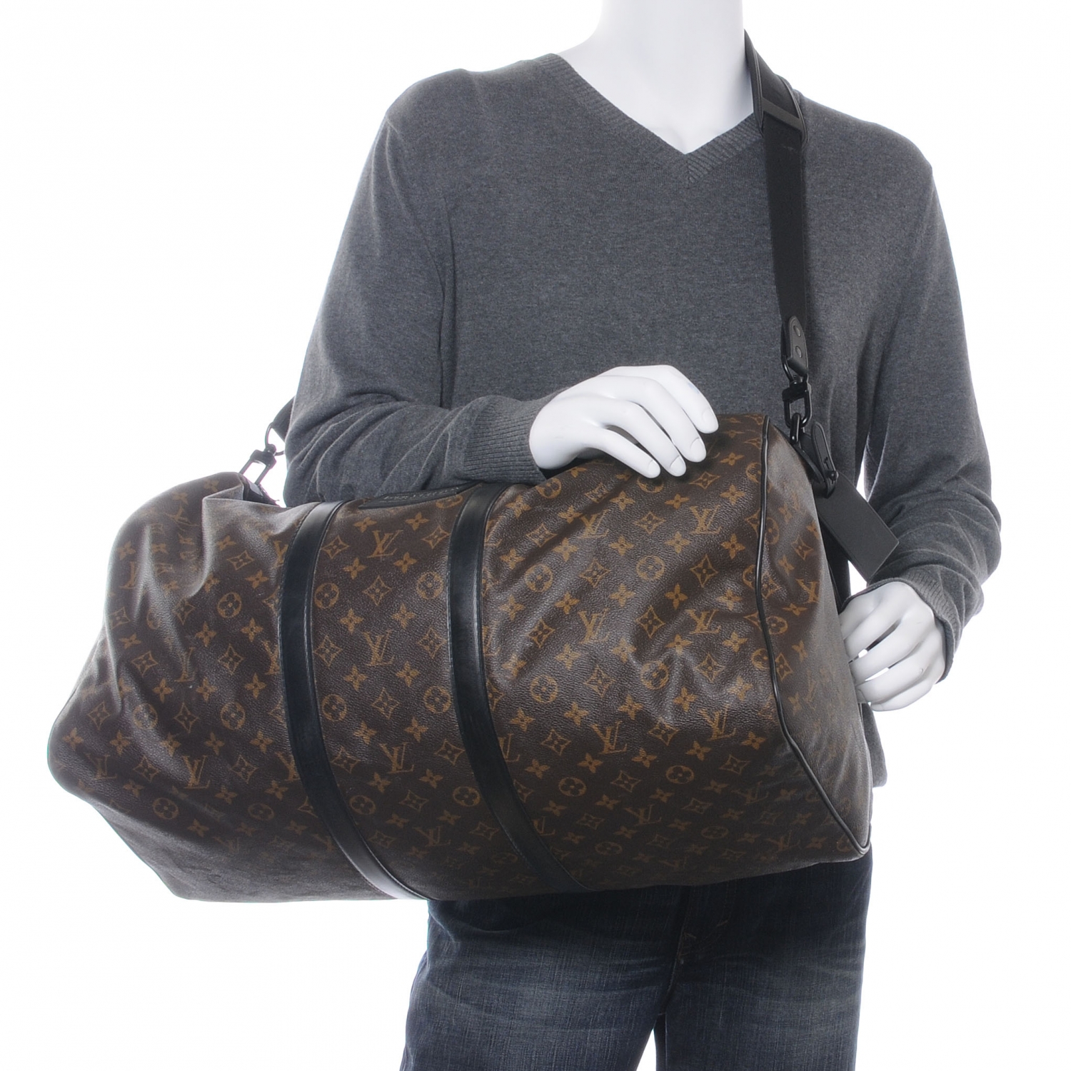 LOUIS VUITTON Monogram Waterproof Keepall Bandouliere 55 45740