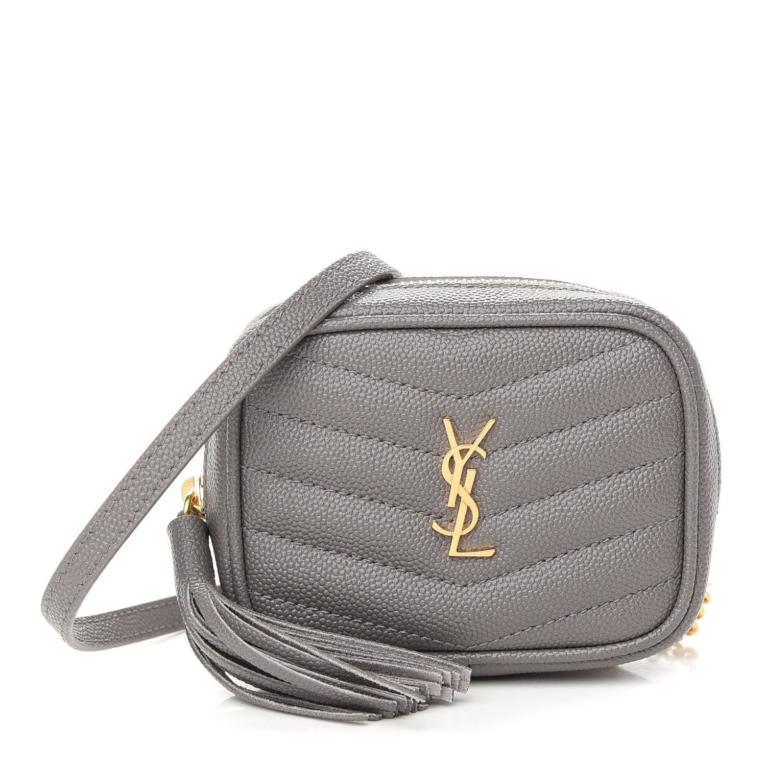 Saint Laurent Grain De Poudre Matelasse Monogram Baby Lou Camera Bag Fog 9499 Fashionphile