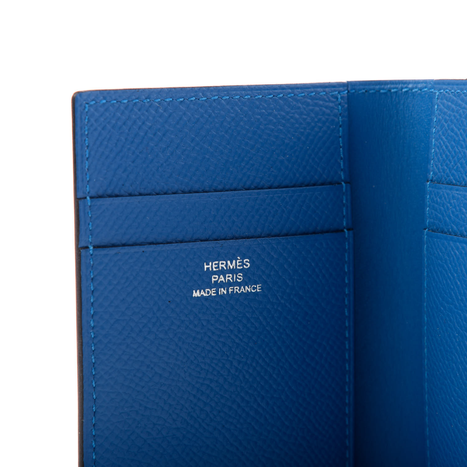 HERMES Epsom MC2 Euclide Card Holder Case Bleu Indigo Bleu Paradis ...
