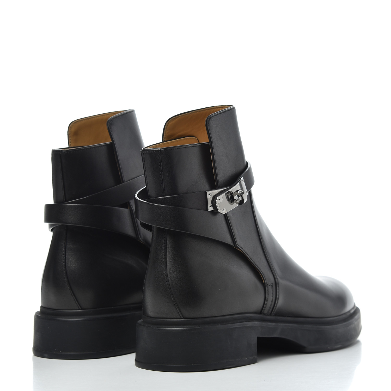 HERMES Calfskin Veo Ankle Boots 42 Black 778888 | FASHIONPHILE