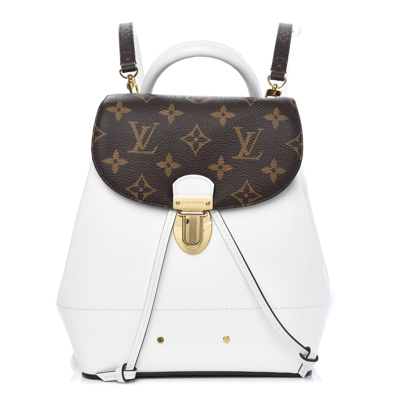 LOUIS VUITTON Vernis Monogram Hot Springs Backpack Snow 318138