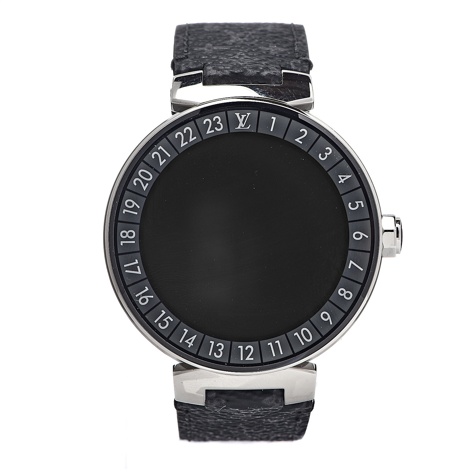 LOUIS VUITTON Stainless Steel Monogram Eclipse Tambour Horizon 42mm Smartwatch 533217